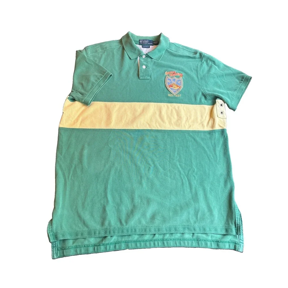 Vintage 80s POLO BY RALPH LAUREN Custom Fit Crest Rugby Country Club Men's XL